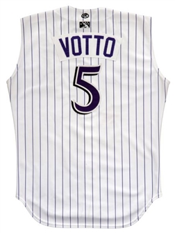 2007 Joey Votto Game Worn Louisville Bats Minor League Jersey From International League Rookie of the Year Season (Team LOA)